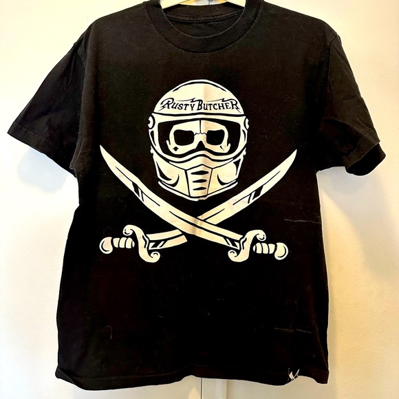 Rusty Butcher skull graphic tee - M - Picture 1 of 5
